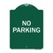 Signmission Designer Series Sign-No Parking, Green & White Aluminum Architectural Sign, 18" x 24", GW-1824-23630 A-DES-GW-1824-23630 - alternate 1